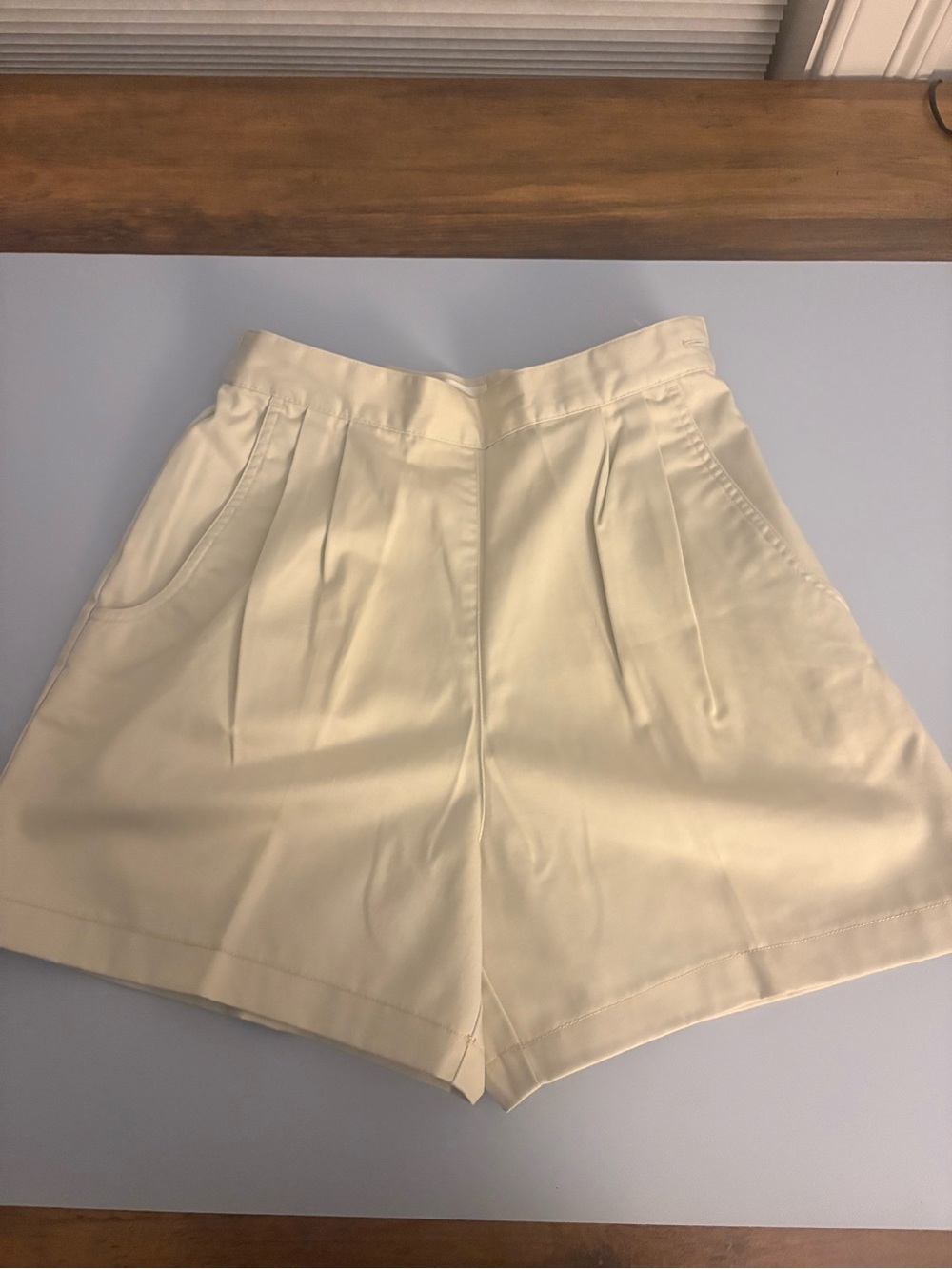 Talbots High-Waist Cream Cotton Summer Women’s Shorts
